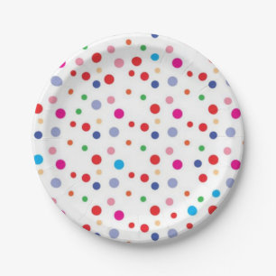 Polka-Punktmuster Pappteller