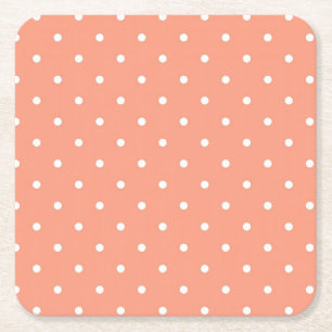 Polka-Punktmuster Rechteckiger Pappuntersetzer