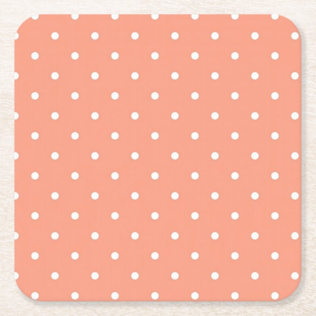 Polka-Punktmuster Rechteckiger Pappuntersetzer (Vorderseite)