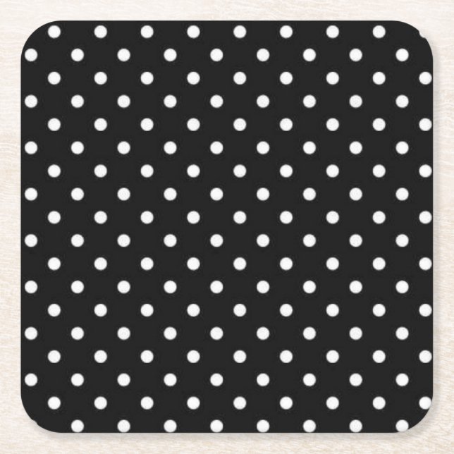 Polka-Punktmuster Rechteckiger Pappuntersetzer (Vorderseite)