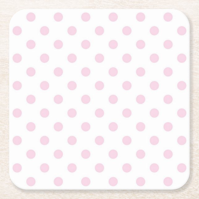 Polka-Punktmuster Rechteckiger Pappuntersetzer (Vorderseite)