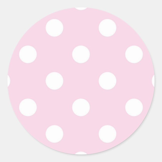 Polka-Punktmuster Runder Aufkleber (Vorderseite)