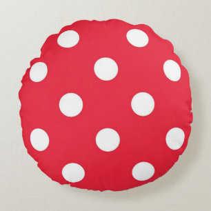 Polka-Punktmuster Rundes Kissen