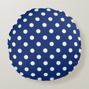 Polka-Punktmuster Rundes Kissen