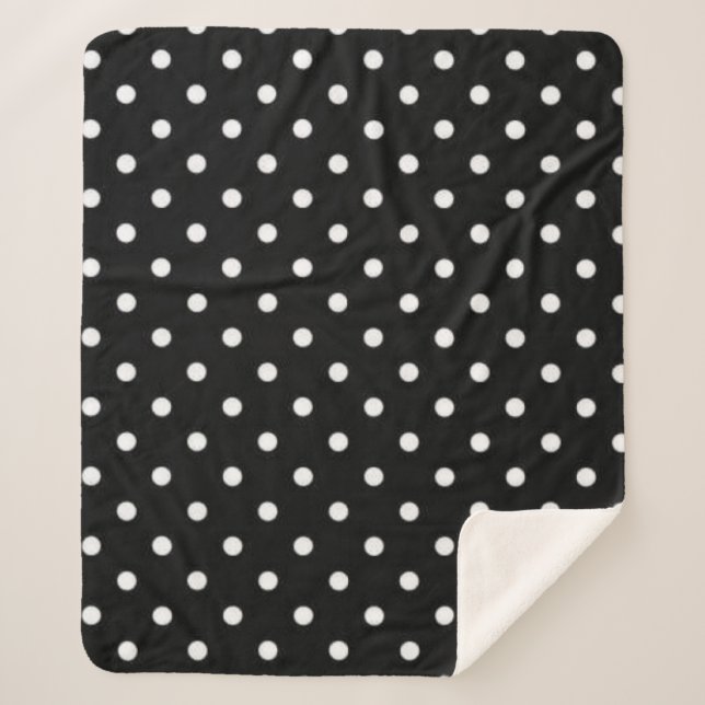 Polka-Punktmuster Sherpadecke (Vorderseite)