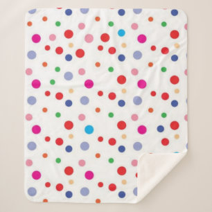 Polka-Punktmuster Sherpadecke