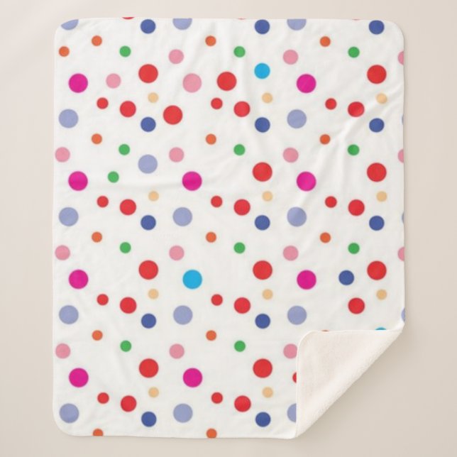 Polka-Punktmuster Sherpadecke (Vorderseite)