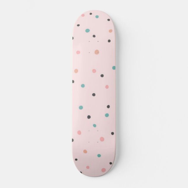 Polka-Punktmuster Skateboard (Vorderseite)