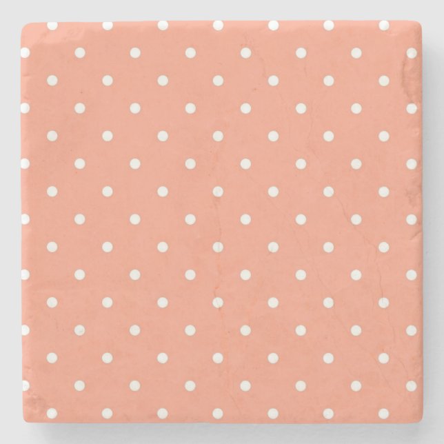 Polka-Punktmuster Steinuntersetzer (Vorderseite)