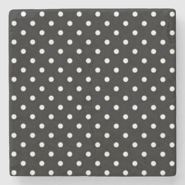 Polka-Punktmuster Steinuntersetzer (Vorderseite)