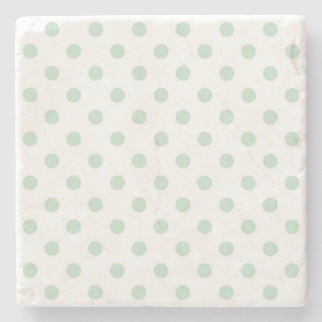 Polka-Punktmuster Steinuntersetzer (Vorderseite)
