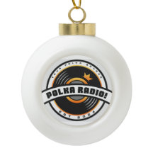 Polka Radio Schneeflocken-Ornament mit Rahmen