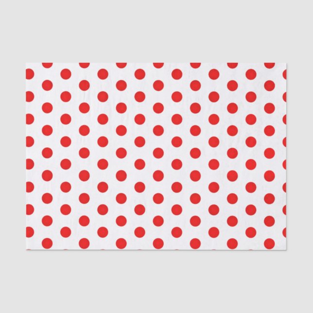 Polka Red Dots Papiertücher drucken Seidenpapier (Vorderseite)