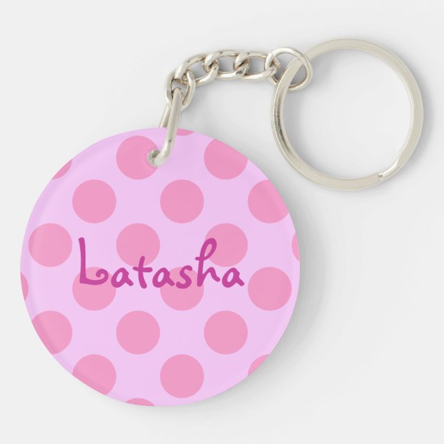 Polka rose personnalisée pointillée (Dos)