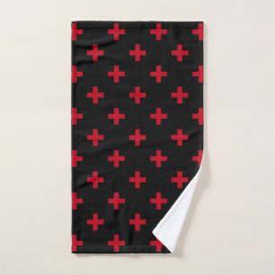 Polka rouge croise sur noir