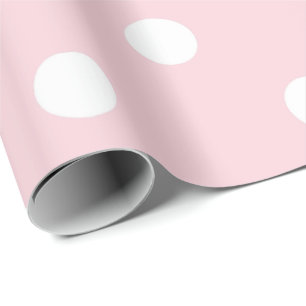 Polka Small Dots Baby Pink White Classic Pastel Geschenkpapier