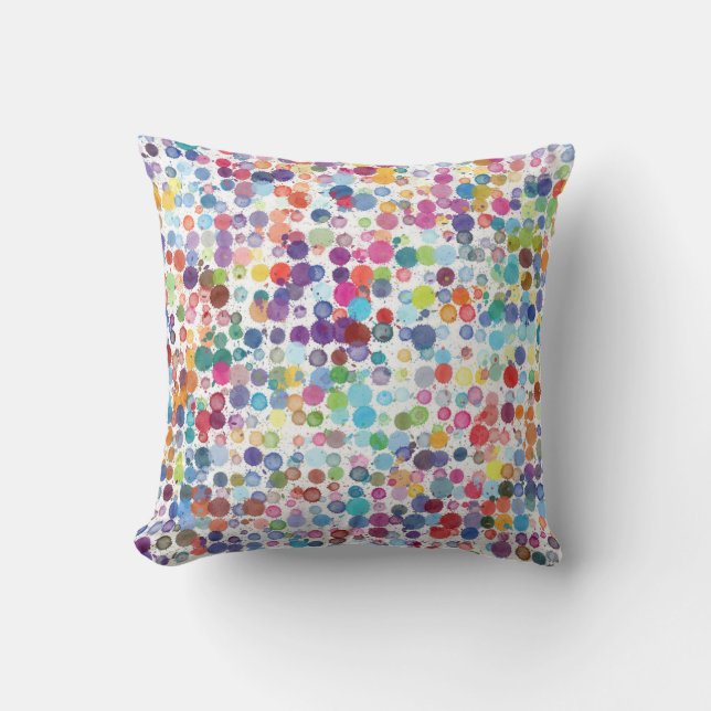Polka Spot Kissen in mehrfarbigen Farben (Vorderseite)