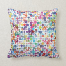 Polka Spot Kissen in mehrfarbigen Farben