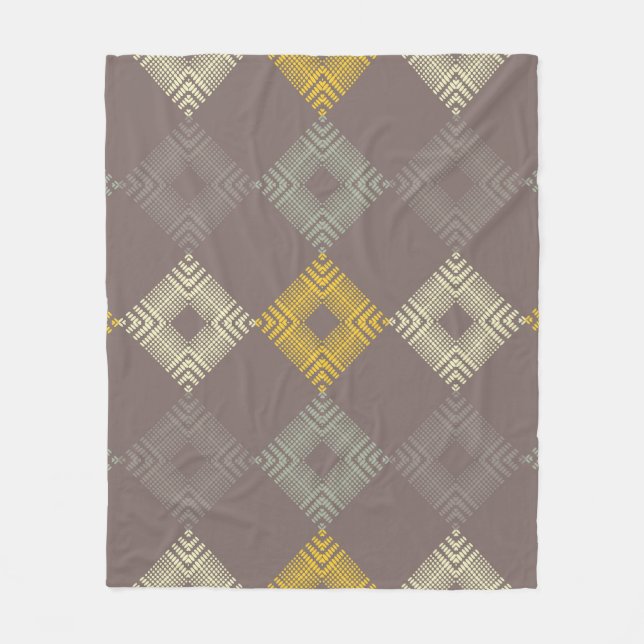 Polka weist ein nahtloses Muster auf. Mosaik ethni Fleecedecke (Vorderseite)