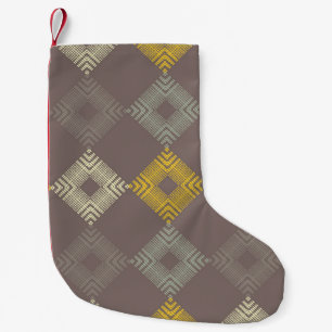 Polka weist ein nahtloses Muster auf. Mosaik ethni Kleiner Weihnachtsstrumpf