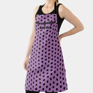 Polkadot noir violet Halloween couleurs tablier