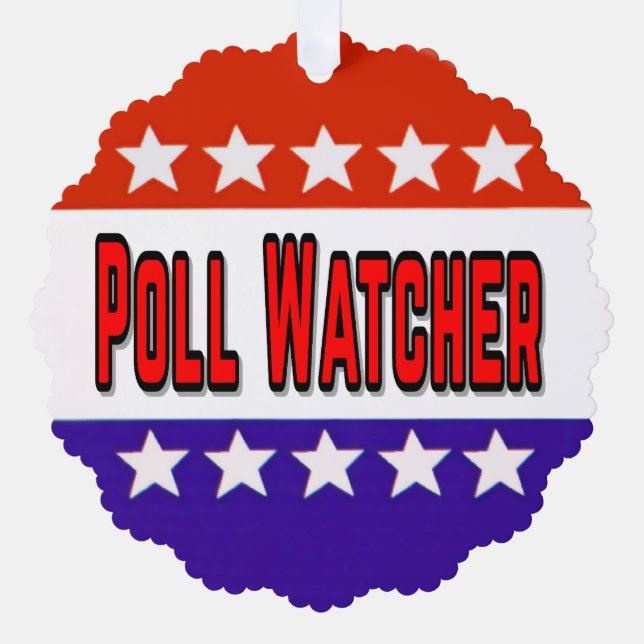 Poll Watcher Ornament Karte (Vorderseite)