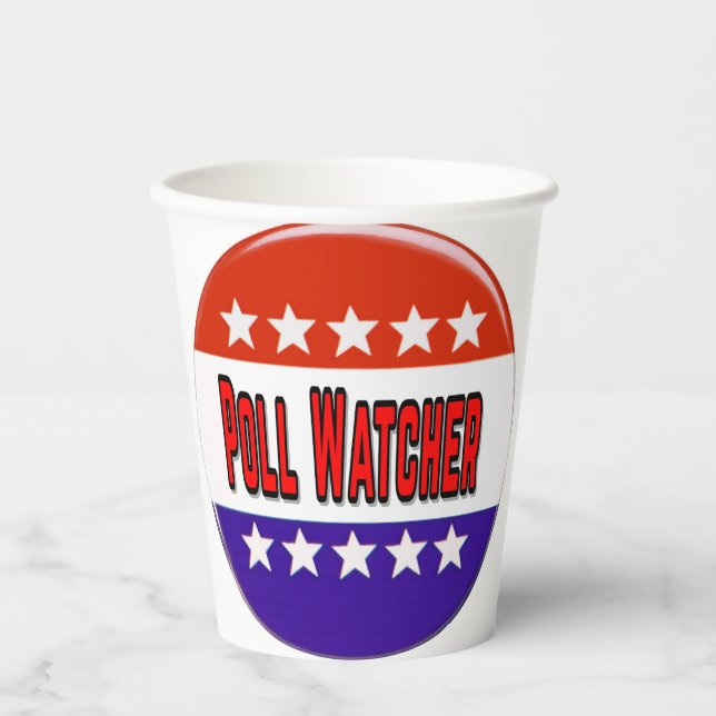 Poll Watcher Pappbecher (Vorderseite)