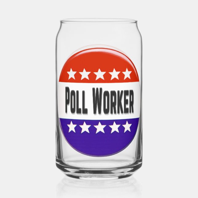 Poll Worker Dosenglas (Vorderseite)