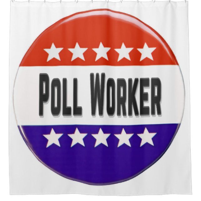 Poll Worker Duschvorhang (Vorderseite)