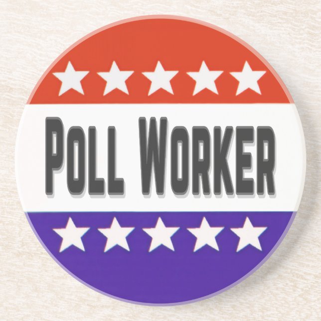 Poll Worker Getränkeuntersetzer (Vorne)