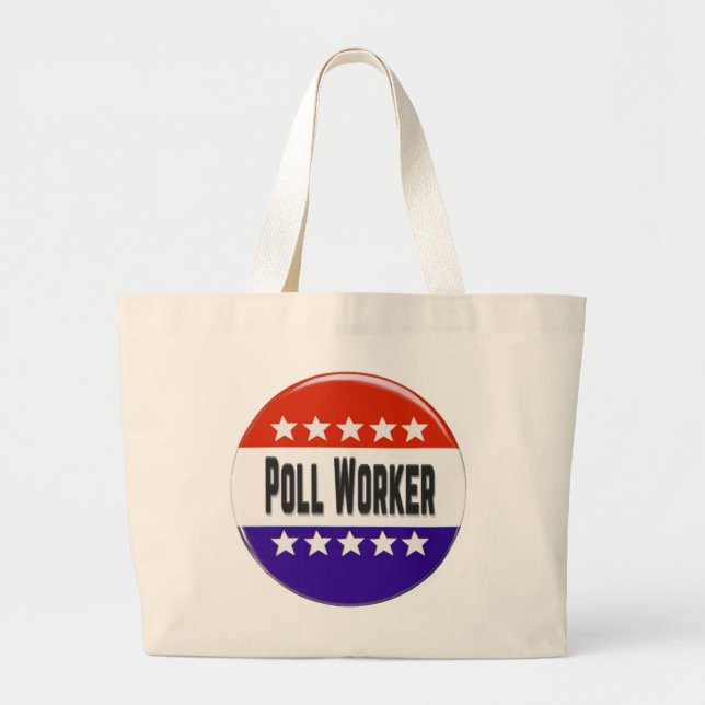 Poll Worker Jumbo Stoffbeutel (Vorne)