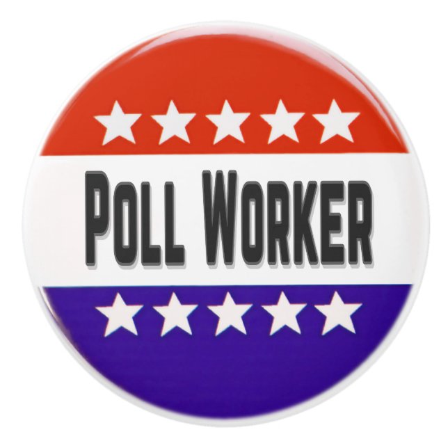 Poll Worker Keramikknauf (Vorderseite)