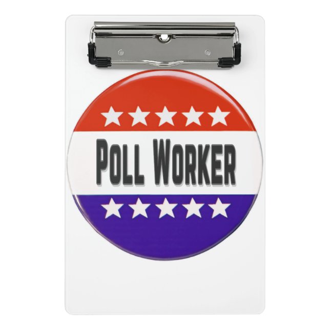 Poll Worker Mini Klemmbrett (Vorderseite)