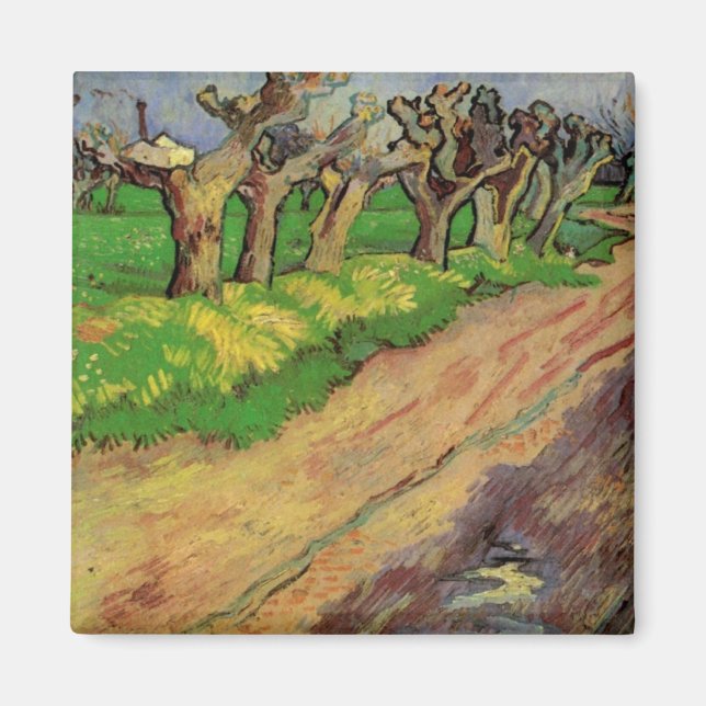Pollard Willows von Vincent van Gogh Magnet (Vorne)