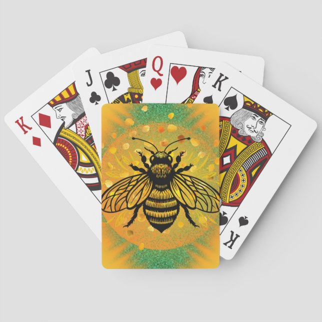 Pollenating Bee Playing Cards, Deck of Cards Spielkarten (Rückseite)
