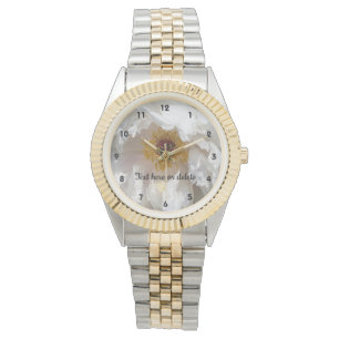 Pollenblättrige Blume mit Pollen Personalisiert Armbanduhr