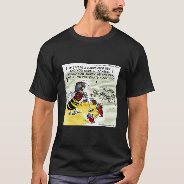 "Pollination" Insekt Nightclub Sänger Funny T-Shirt (Vorderseite)