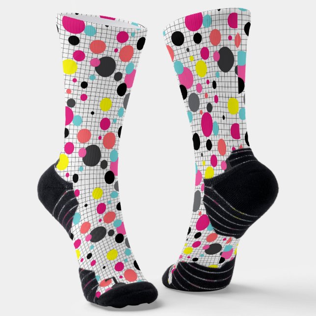 Pollka-Punkte Socken (Gewinkelt)