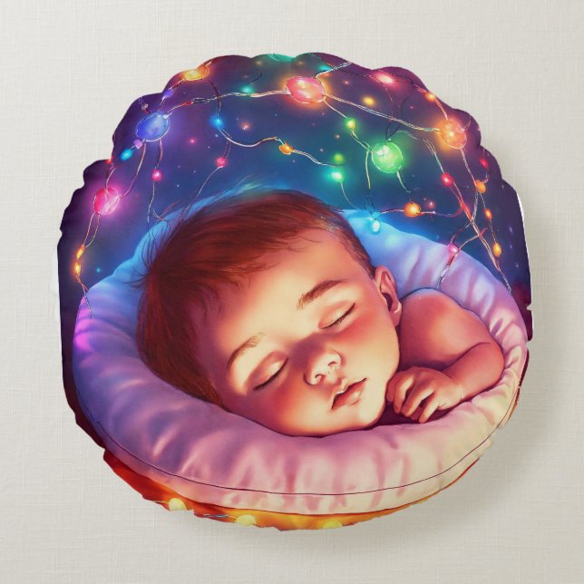 POLLOW RUNDES KISSEN (Vorderseite)