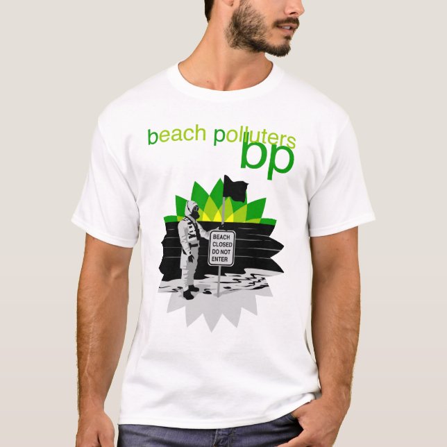 pollueurs de plage de T-shirt de point (Devant)