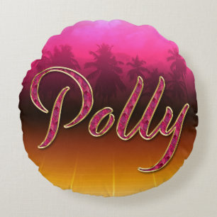 Polly Vorname Name golden pink Kissen