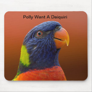 Polly Wollte A Daiquiri (Trunken Parrot) Mousepad