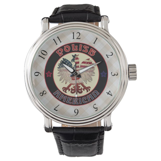 Polnisch-Amerikanische Adlerwache Armbanduhr (Vorderseite)