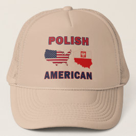 Polnisch-Amerikanische Karte Truckerkappe