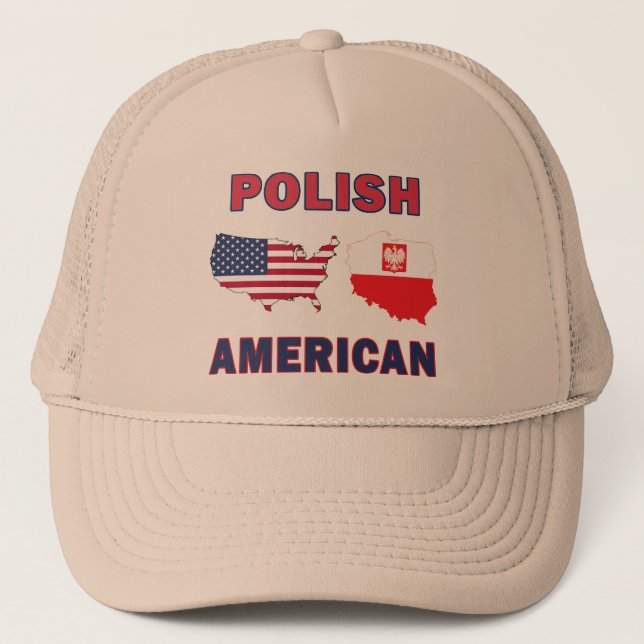 Polnisch-Amerikanische Karte Truckerkappe (Vorderseite)