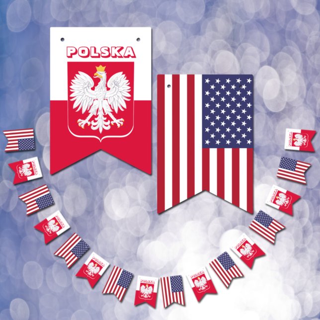 Polnisch-amerikanische Party-Flaggen, polnische Fl Wimpelkette (Von Creator hochgeladen)
