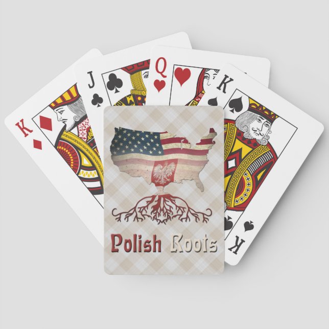 Polnisch-Amerikanische Wurzeln Spielkarten (Rückseite)