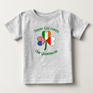 Polnisch-Amerikanisches Kleeblatt-Fahne Personalis Baby T-shirt