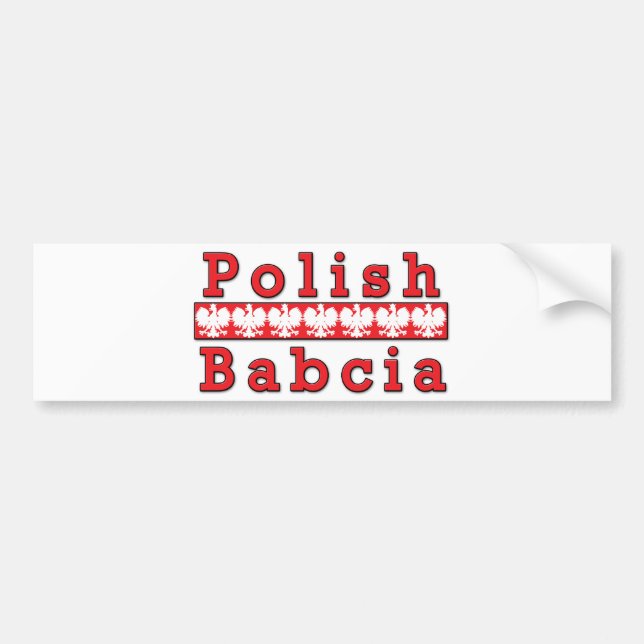 Polnisch Babcia Eagles Autoaufkleber (Vorne)