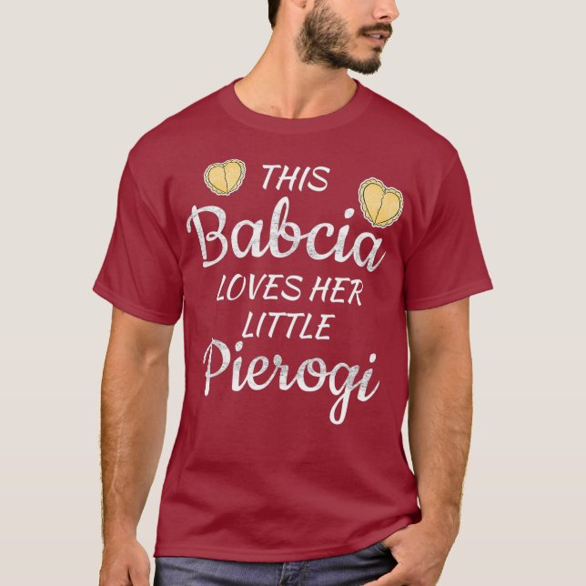 Polnisch Babcia Grandma Lieben kleiner Pierogi T-Shirt (Vorderseite)